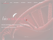 Tablet Screenshot of bioacademia.com.mx